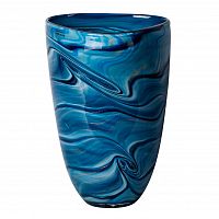 ваза для цветов стеклянная синяя d18,5x29 см в Кемерово