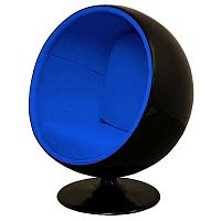 кресло eero ball chair синее с черным в Кемерово