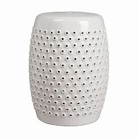 керамический столик-табурет cutwork garden stool белый в Кемерово