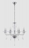 подвесная люстра crystal lux monica sp8 chrome/transparent в Кемерово