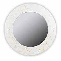 зеркало белое круглое диаметр 75 см с золотым декором fashion white gold в Кемерово