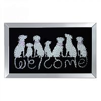 постер декоративный со стразами собаки welcome 120х70см в Кемерово