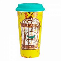 термостакан с силиконовой крышкой bird in cage в Кемерово