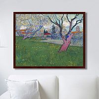 картина: view of arles with trees in blossom, 1889г. в Кемерово